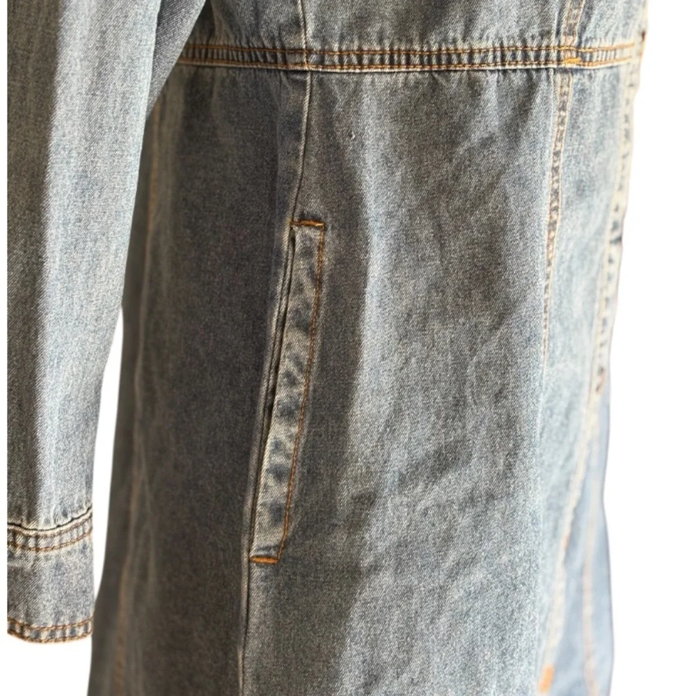 FRYE NWOT Women’s Denim Button Front Dress, Chest & Side Pockets 😍 - Picture 5 of 9